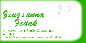 zsuzsanna fedak business card