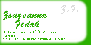 zsuzsanna fedak business card